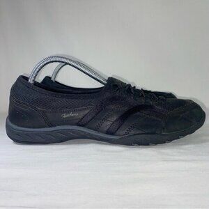 Skechers Shoes Women Size 9.5 Active Memory Foam Shoes Slip On Black Leather